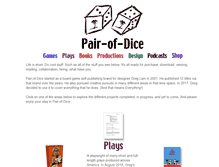 Tablet Screenshot of pair-of-dice.com